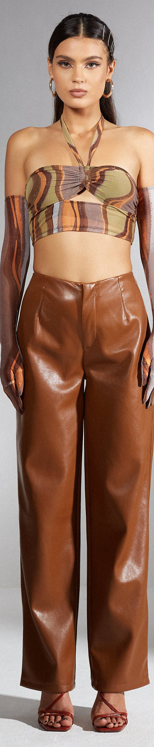 Immagine di MOTEL X IRIS Pantalone Patria in PU Cioccolato