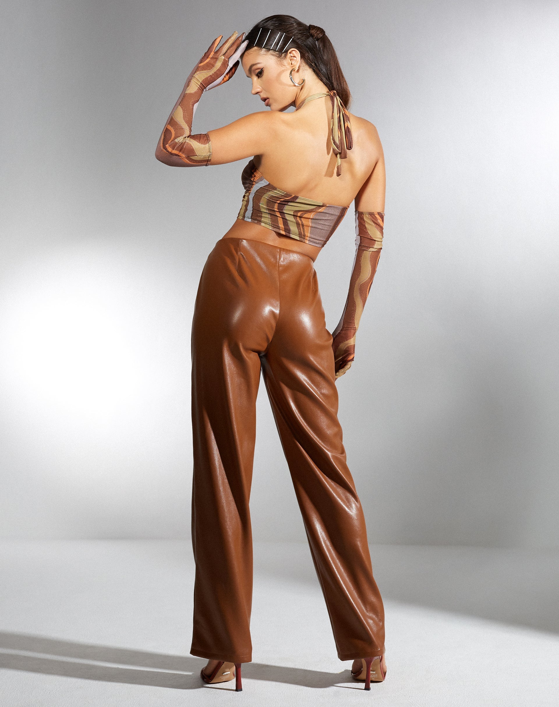 Immagine di MOTEL X IRIS Pantalone Patria in PU Cioccolato