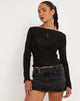 immagine di Armina Long Sleeve Top in nero