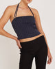 Immagine di Arreta Crop Top in gessato Navy