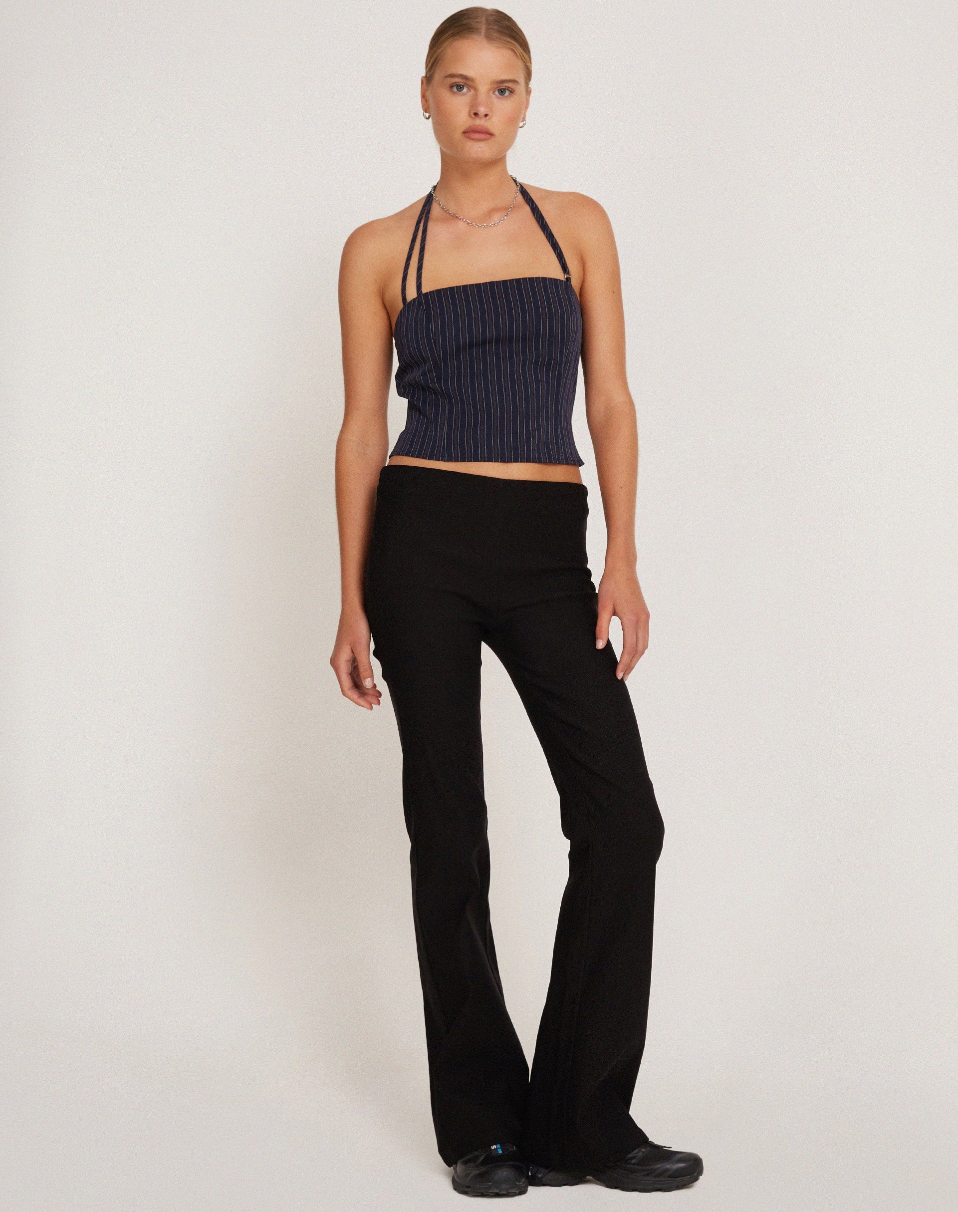 Immagine di Arreta Crop Top in gessato Navy