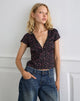 Immagine di Asani Top in rosa scuro nero