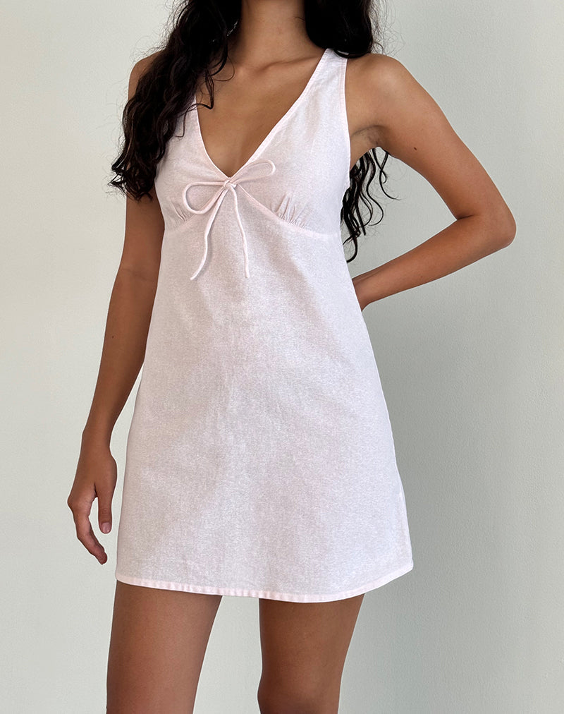 Immagine di Asatari Tie Front Dress in rosa chiaro