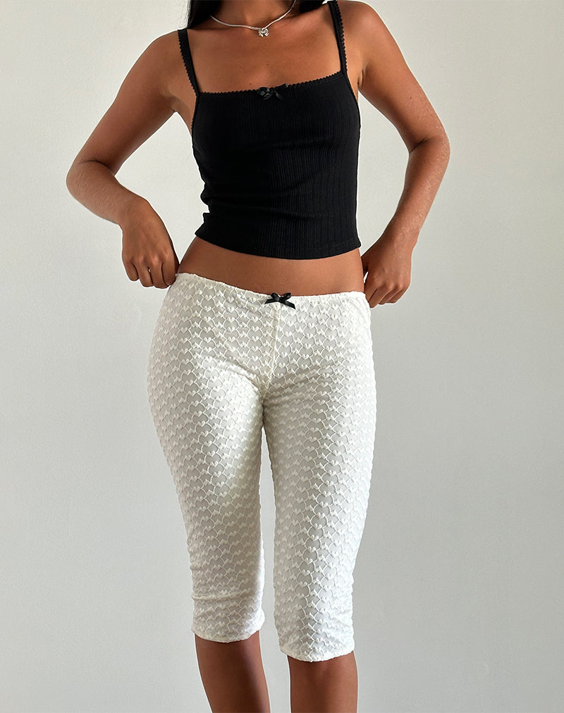 Immagine di Asih Capri Trouser in pizzo a cuore avorio