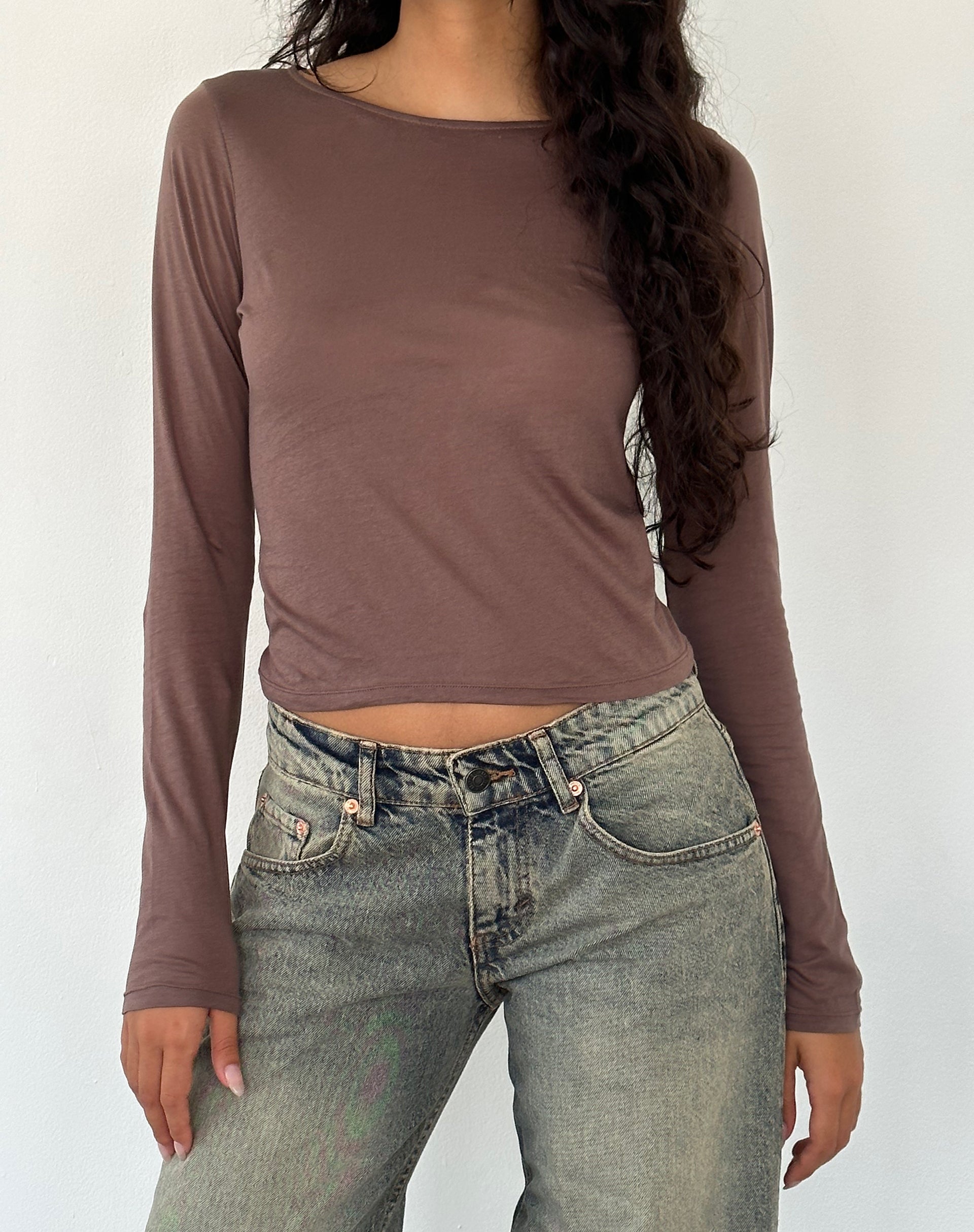 Immagine di Asma Top manica lunga loose fit in Nutmeg