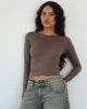 Immagine di Asma Top manica lunga loose fit in Nutmeg