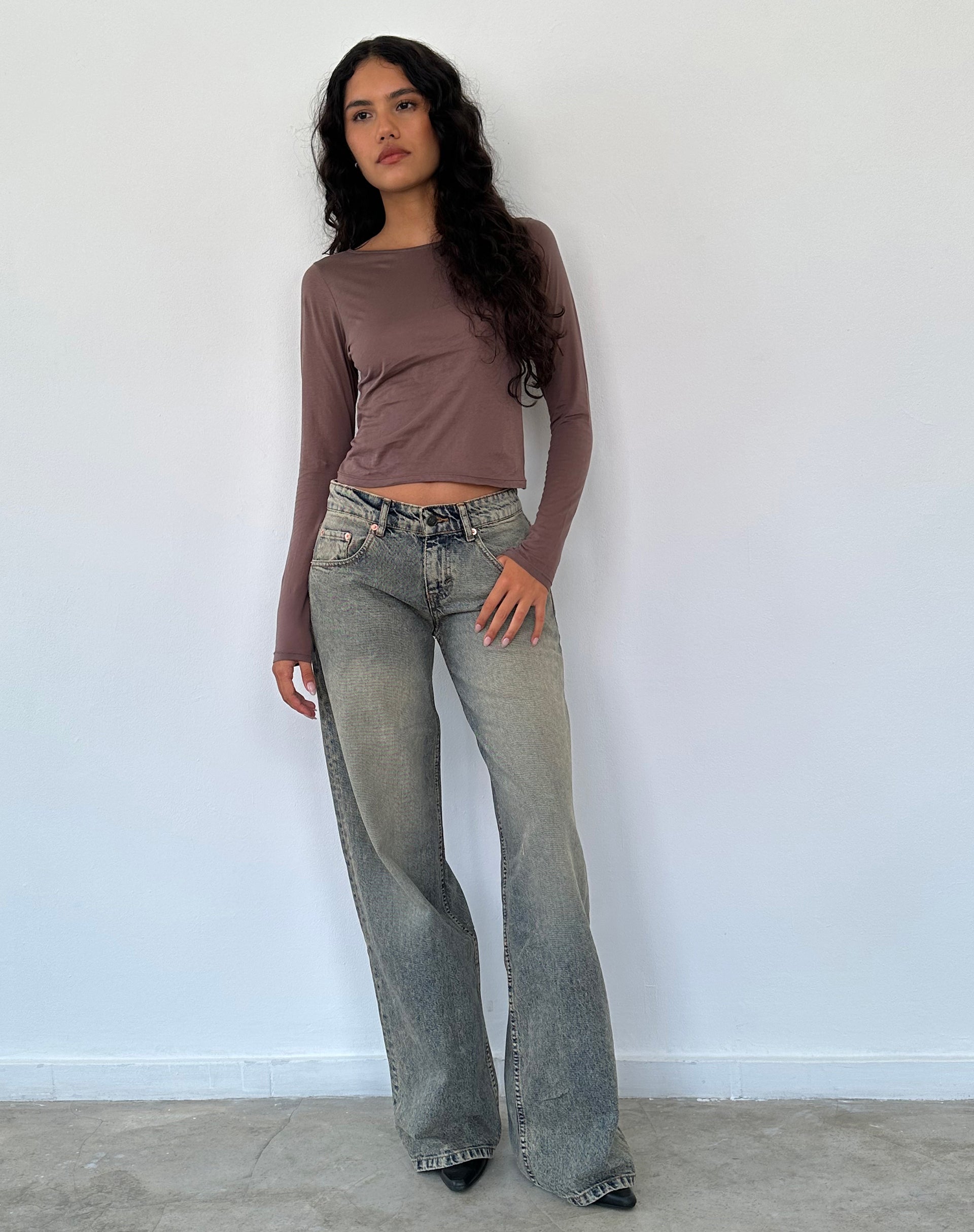 Immagine di Asma Top manica lunga loose fit in Nutmeg