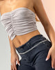 immagine di Asti Crop Top a fascia in cammello