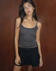 Immagine di Atarah Knit Cami Top in Argyle Nero Grigio