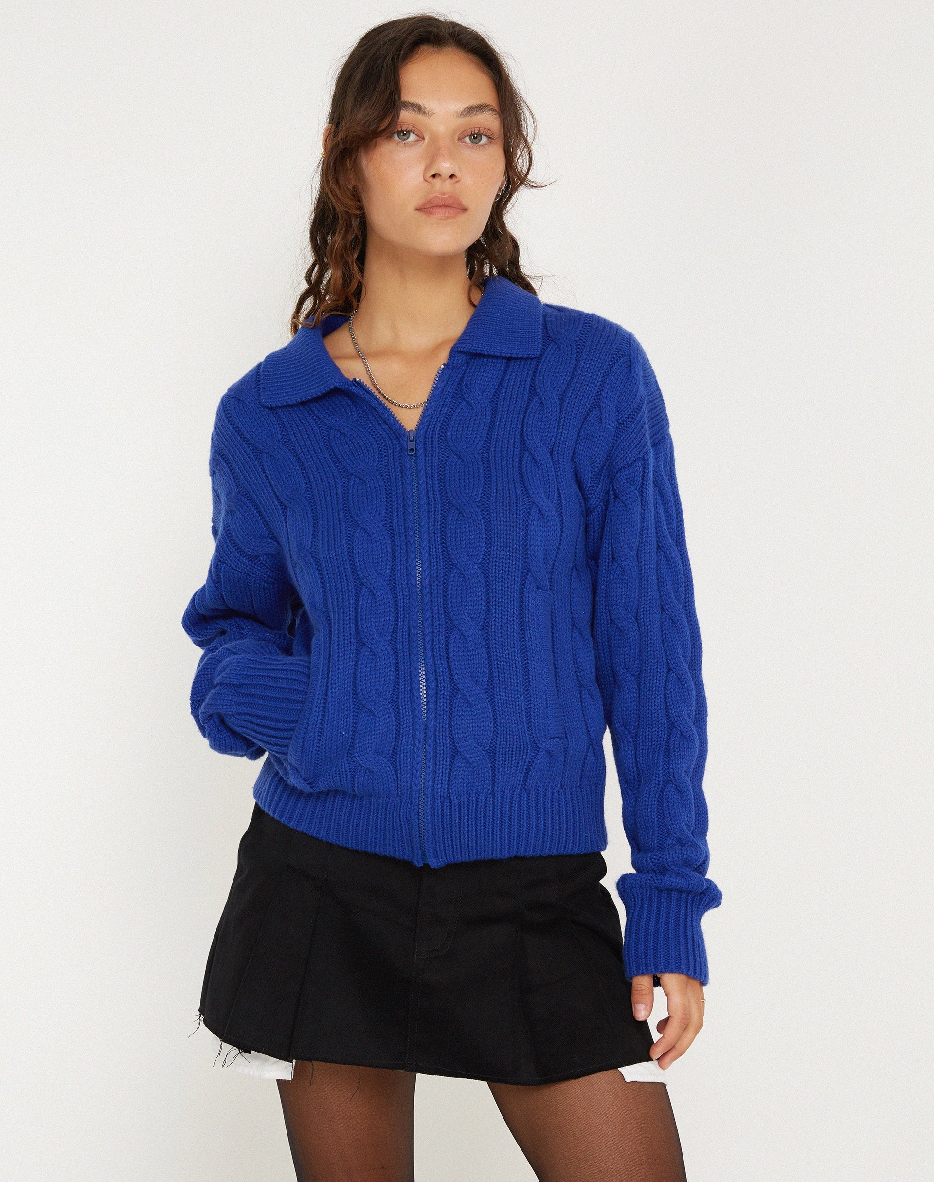 immagine di Atasya Knit Jacket in Cobalt