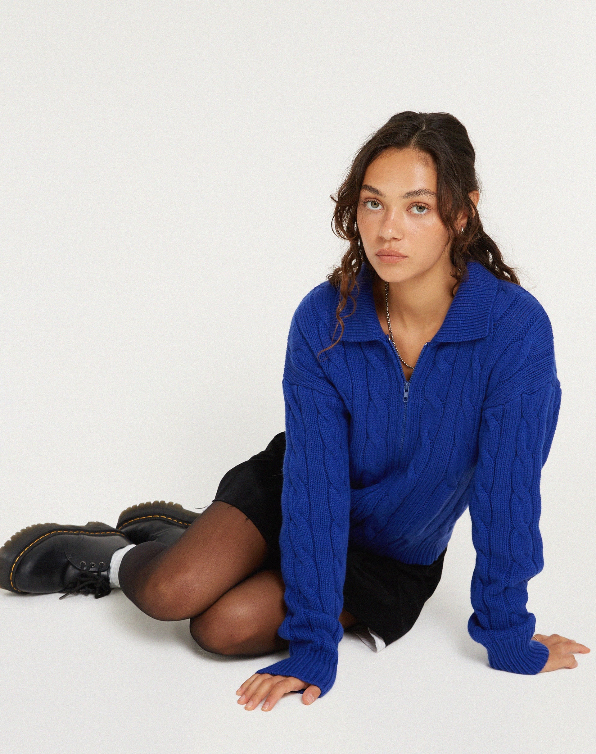 immagine di Atasya Knit Jacket in Cobalt