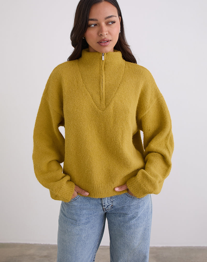 Maglia Atine in ocra senape
