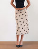 Immagine di Atira Midi Skirt in Cluster Ditsy Floral Flock Nude