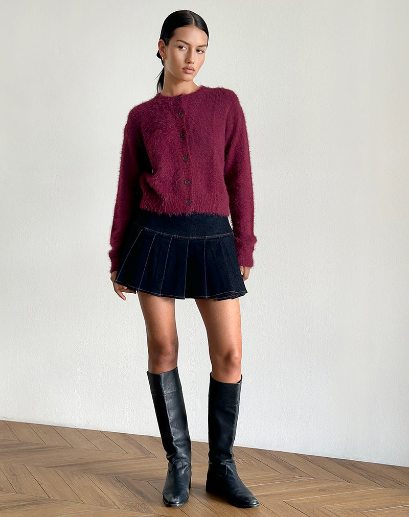 Immagine del cardigan Audrina in vaporoso borgogna