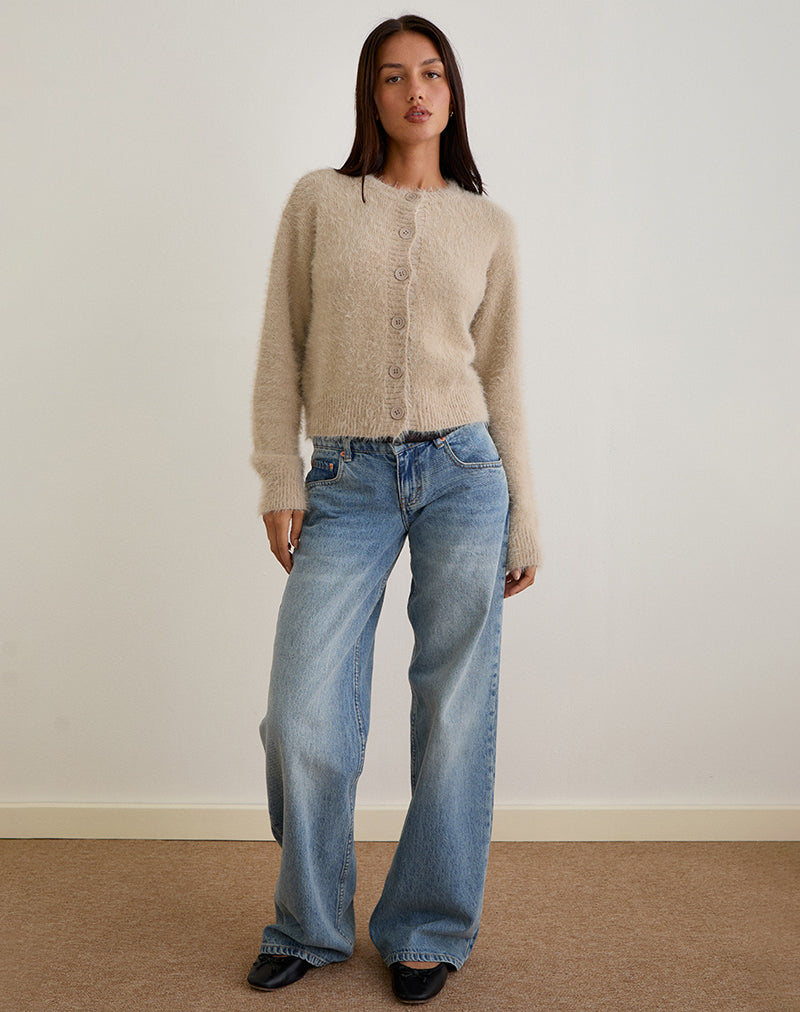 Immagine di Audrina Cardigan in maglia morbida Beige