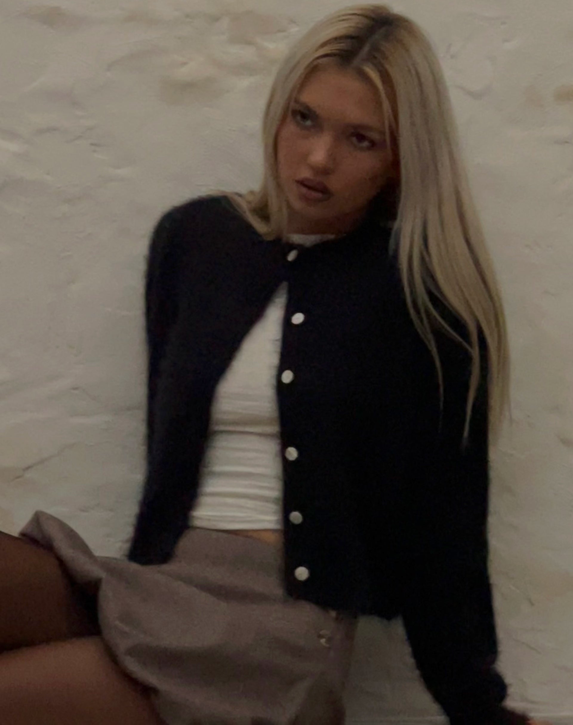 Immagine di Audrina Cardigan in morbida maglia nera