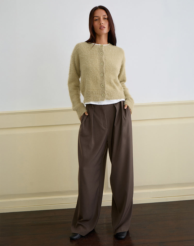 Immagine del cardigan Audrina in morbida maglia salvia