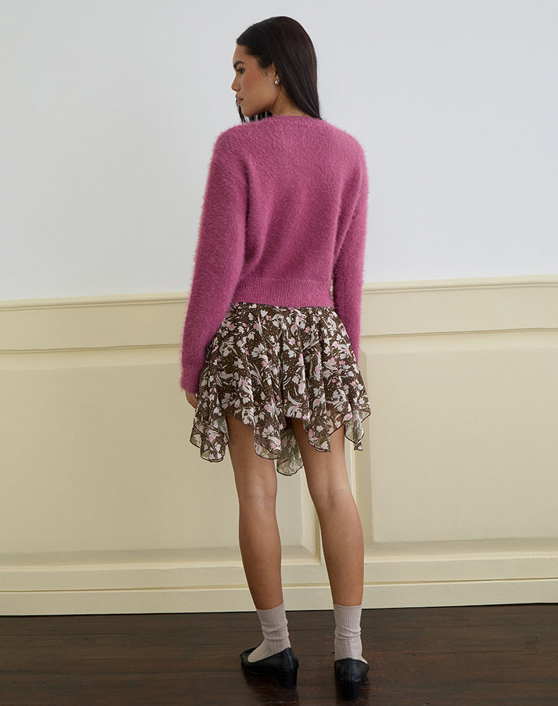 Immagine del cardigan Audrina in maglia morbida Grape