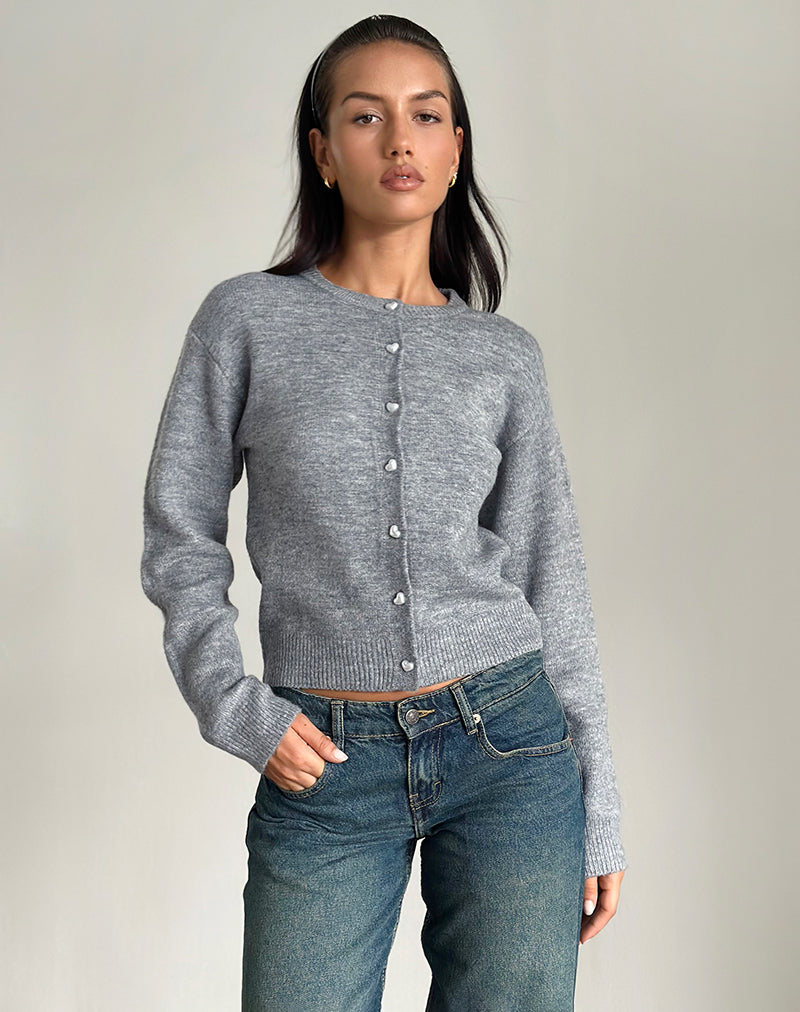 Cardigan Aura in grigio polvere