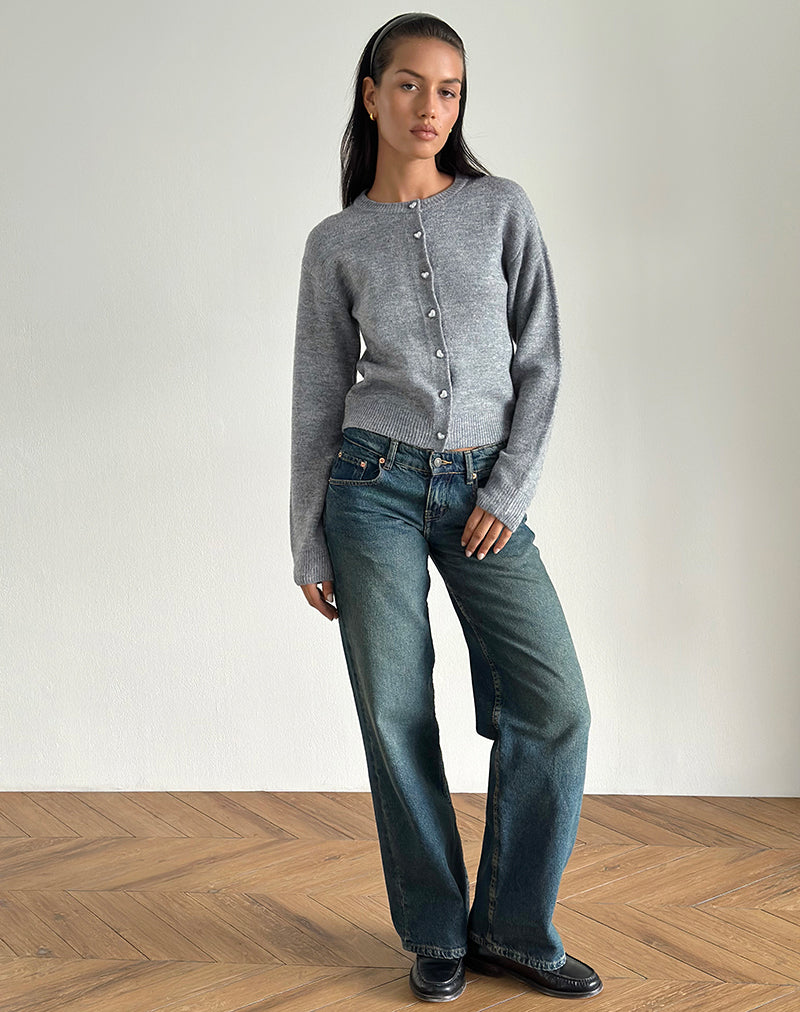 Immagine del cardigan Aura in grigio polvere