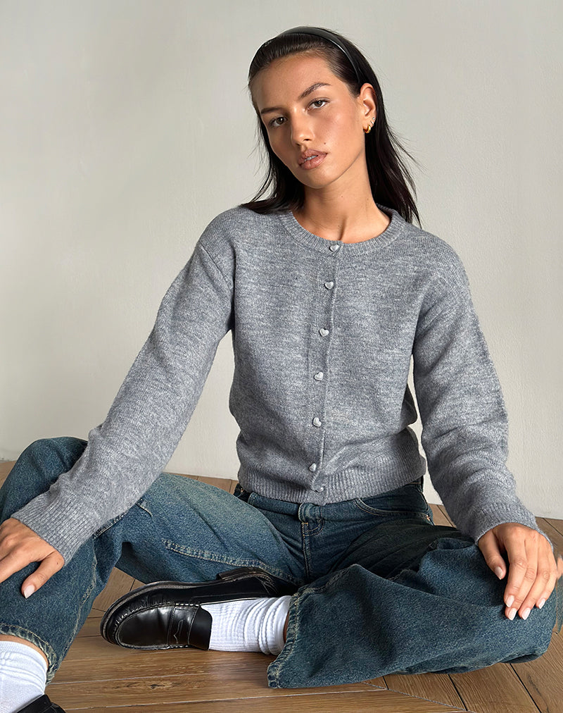 Immagine del cardigan Aura in grigio polvere