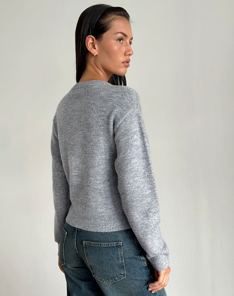 Immagine del cardigan Aura in grigio polvere