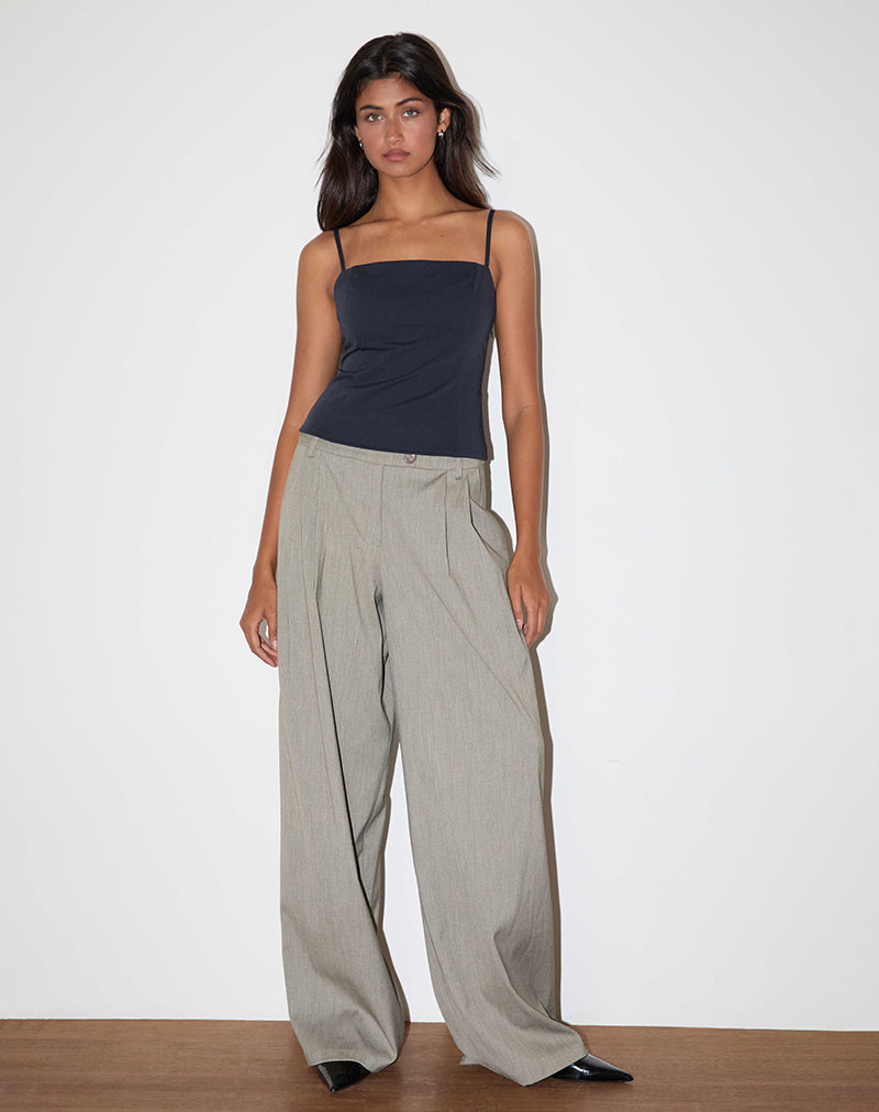 Immagine di Aurei - Top con schienale aperto in stile sartoriale - Navy