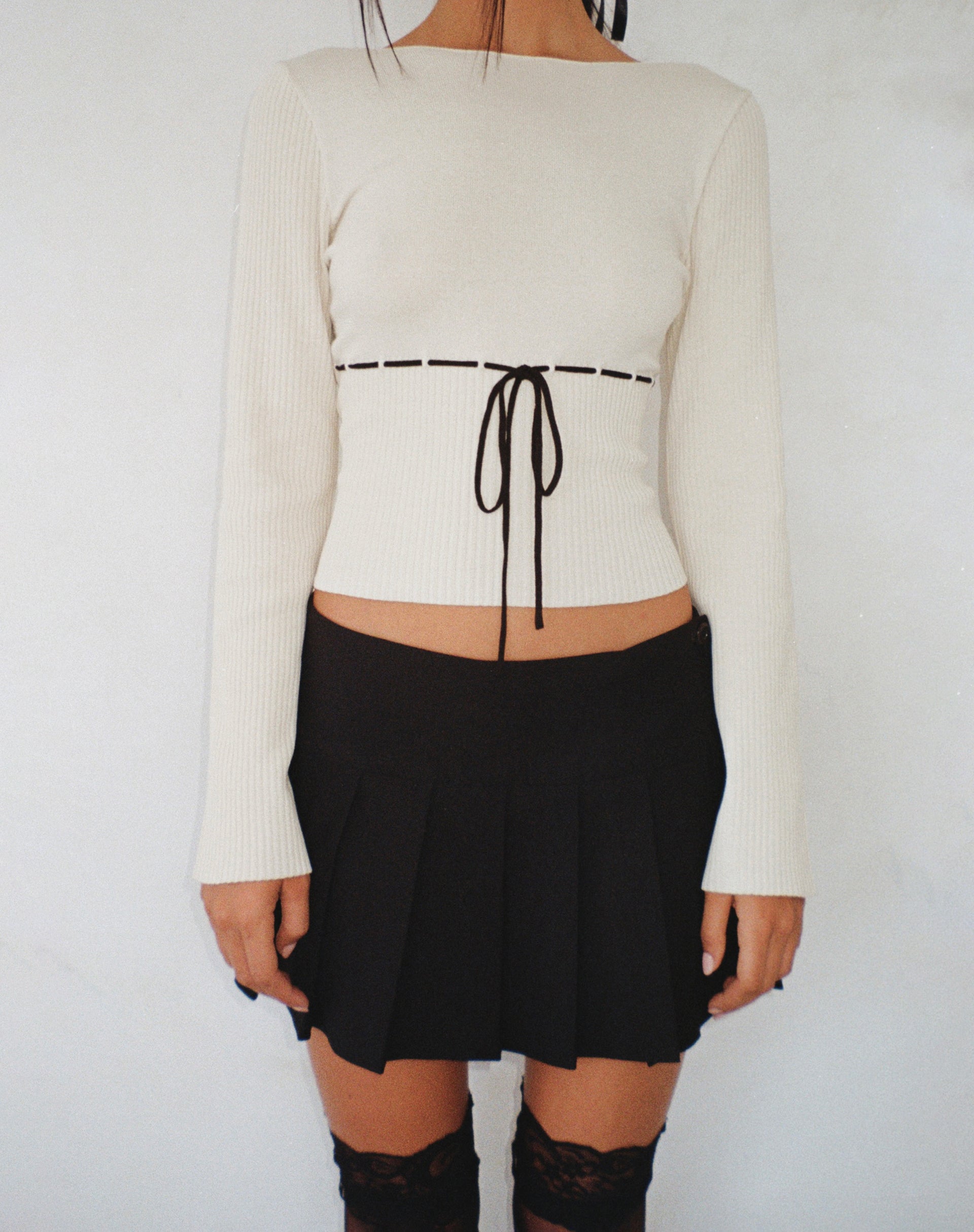 Immagine di Awdella Top a maniche lunghe in maglia beige