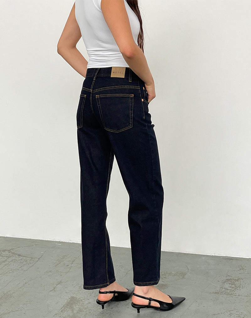 Immagine dei jeans a vita media Awkward Parallel in indaco