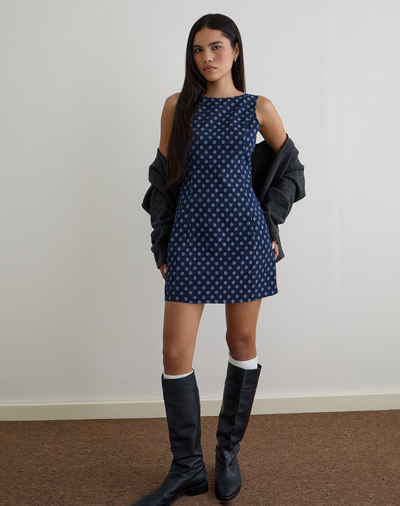 Immagine del vestito Ayura in Polka Chambray Indigo