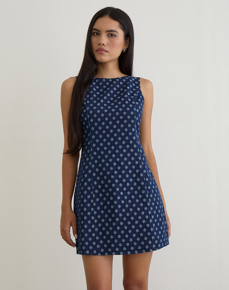 Immagine del vestito Ayura in Polka Chambray Indigo