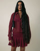 Image of Azphira Long Sleeve Button Up Playsuit in Burgundy