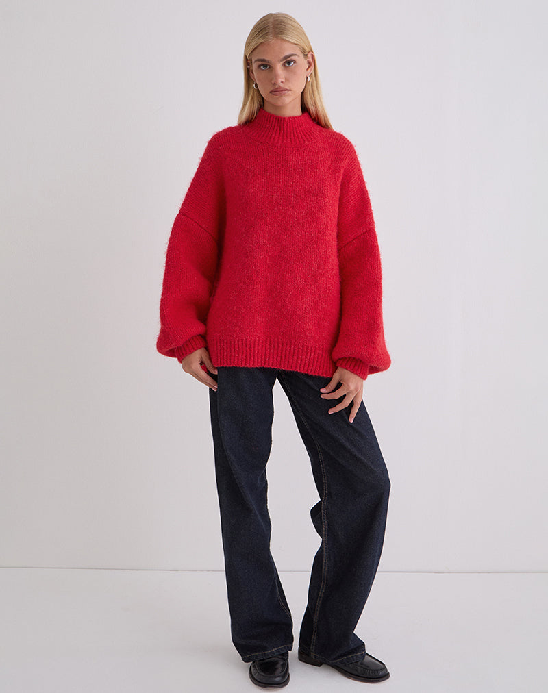 Immagine di Amato - Maglia oversize in rosso