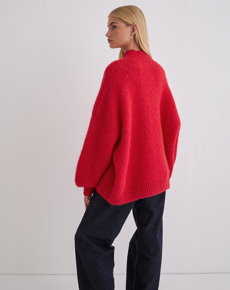 Immagine di Amato - Maglia oversize in rosso