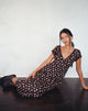Immagine di Bahata Midi Dress in Flowing Rose Nero