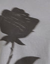  Grigio con stampa di rose sfocate