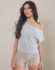 Immagine di Balia Top asimmetrico a manica corta basic in grey marl
