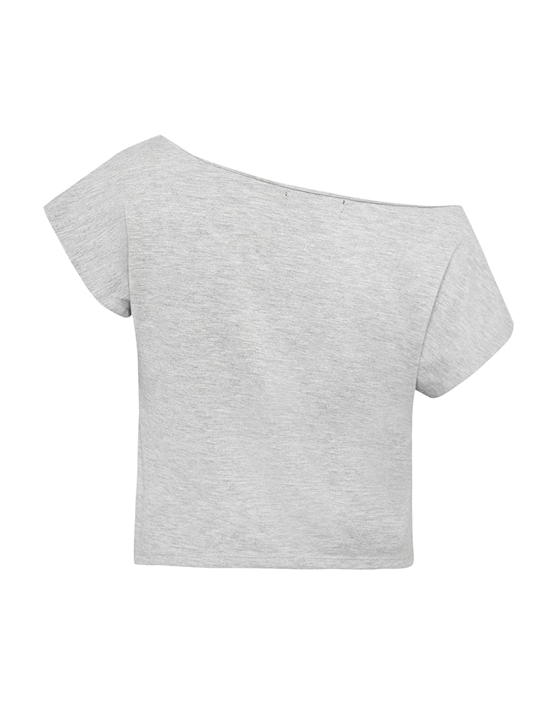 Immagine di Balia Top asimmetrico a manica corta basic in grey marl
