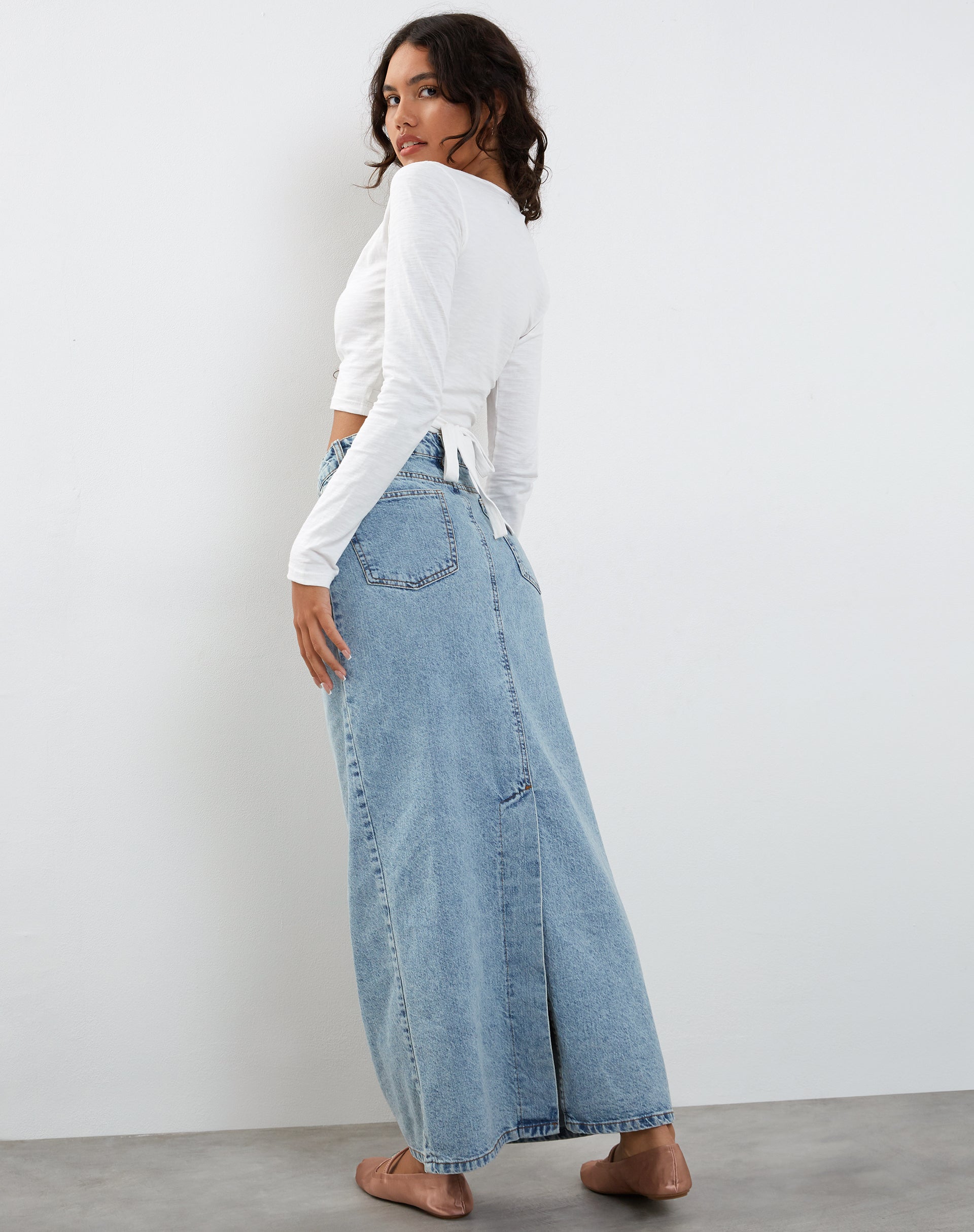 Immagine di Ballet Wrap Top in jersey bianco