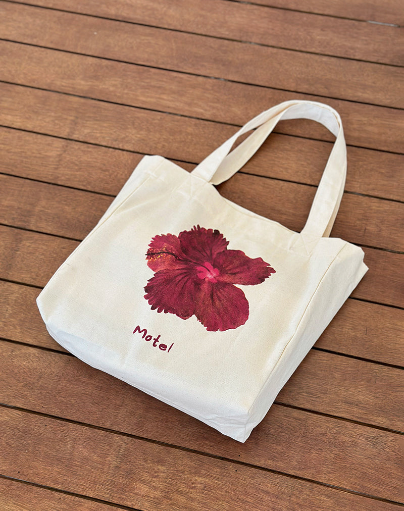 Immagine di Barbara Tote Bag in Hibiscus Avorio