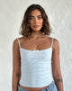 immagine di Barlyn Cami Top a righe bianche e blu