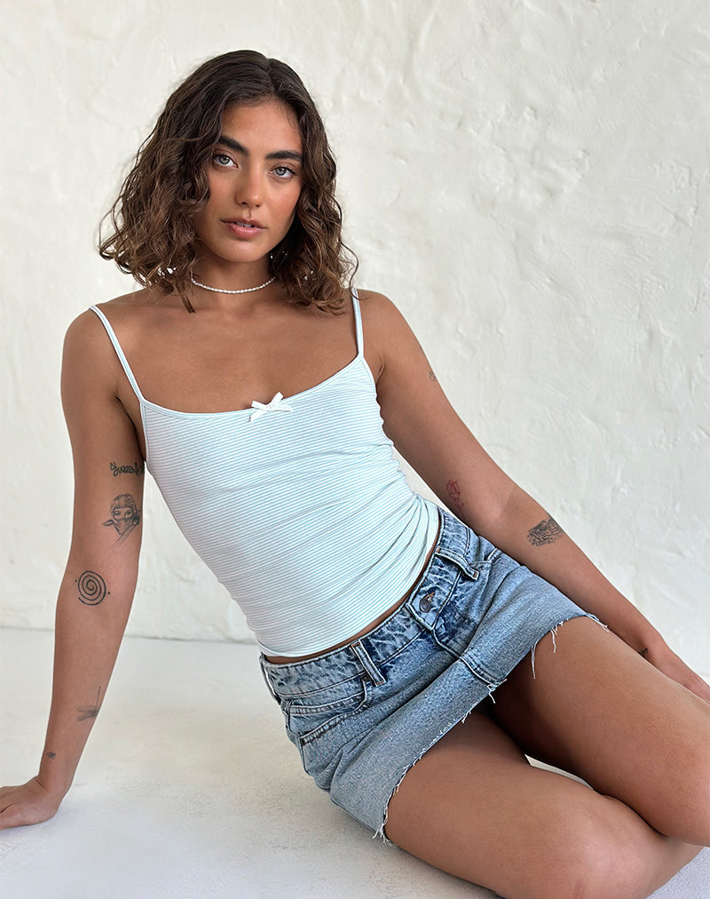 Cami top Barlyn a righe bianche e blu