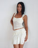 immagine di Gastri Mini Skirt in Avorio Polka Flock