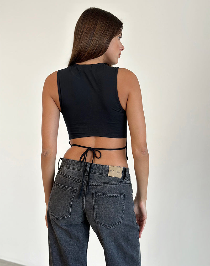 Immagine di Baruna Tie Back Top in nero
