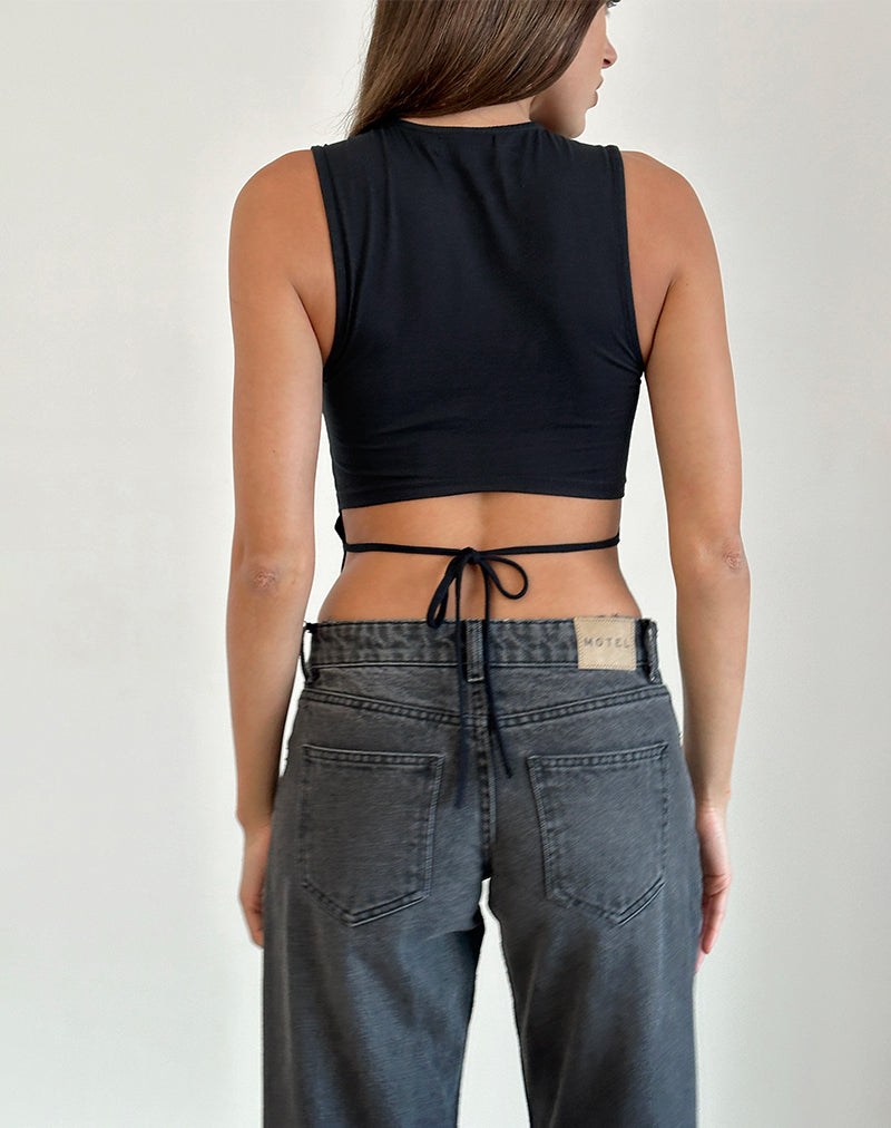 Immagine di Baruna Tie Back Top in nero