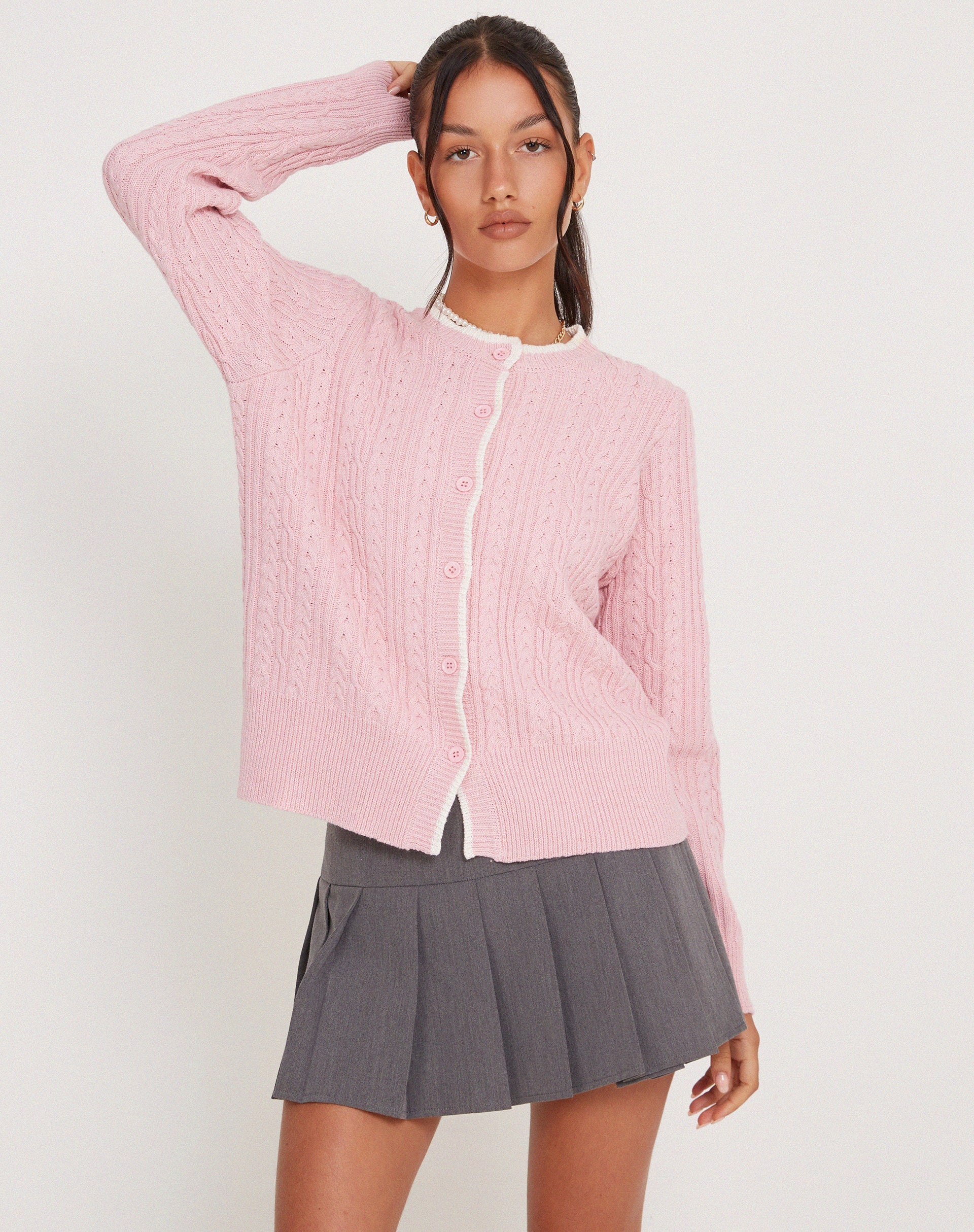 immagine del cardigan Bavana in rosa