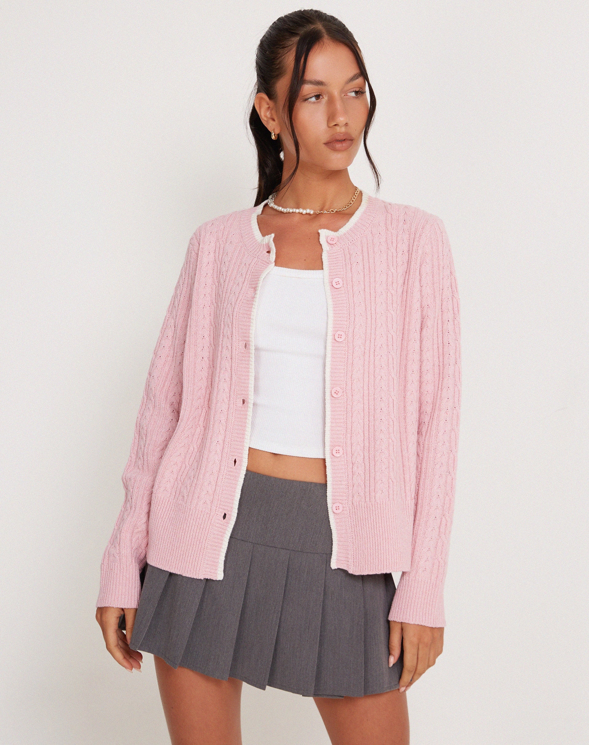 immagine del cardigan Bavana in rosa