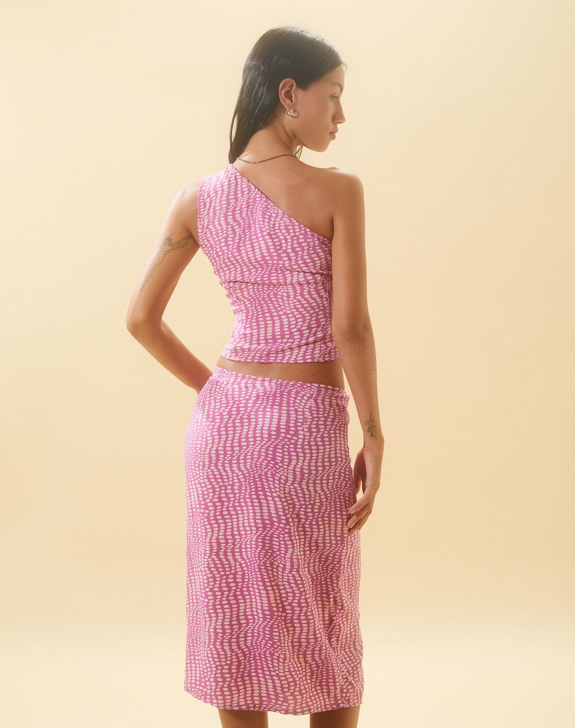 immagine di Harriet Midi Skirt in Wavy Polka Viola