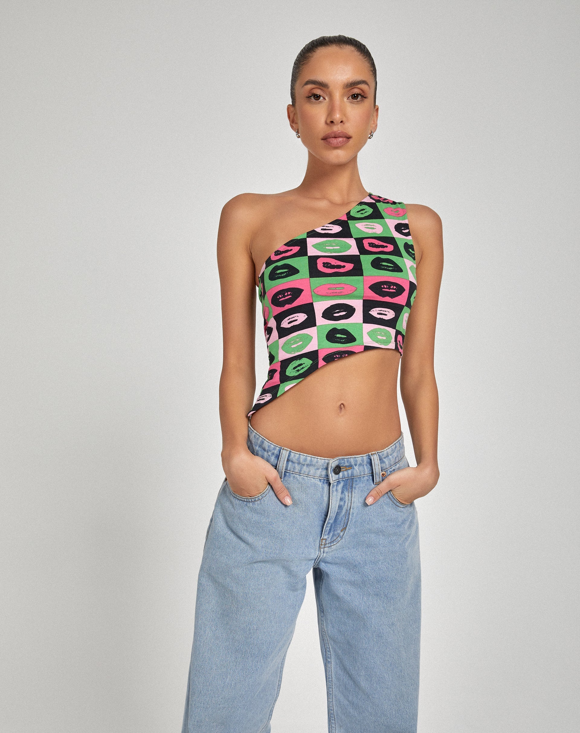 immagine di Bayva Crop Top in Verde Labbra