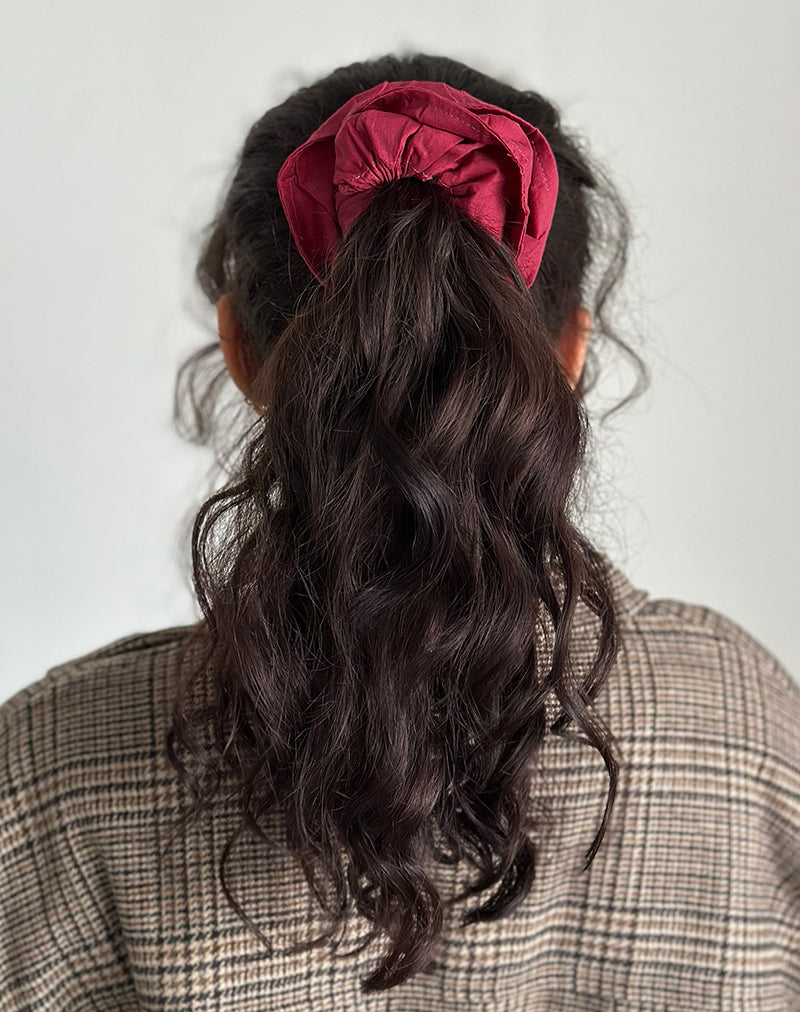 Bel Oversized Scrunchie in rosso adrenalinico